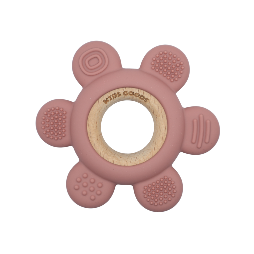 Silicone Teething Ring Pink - BPA Free