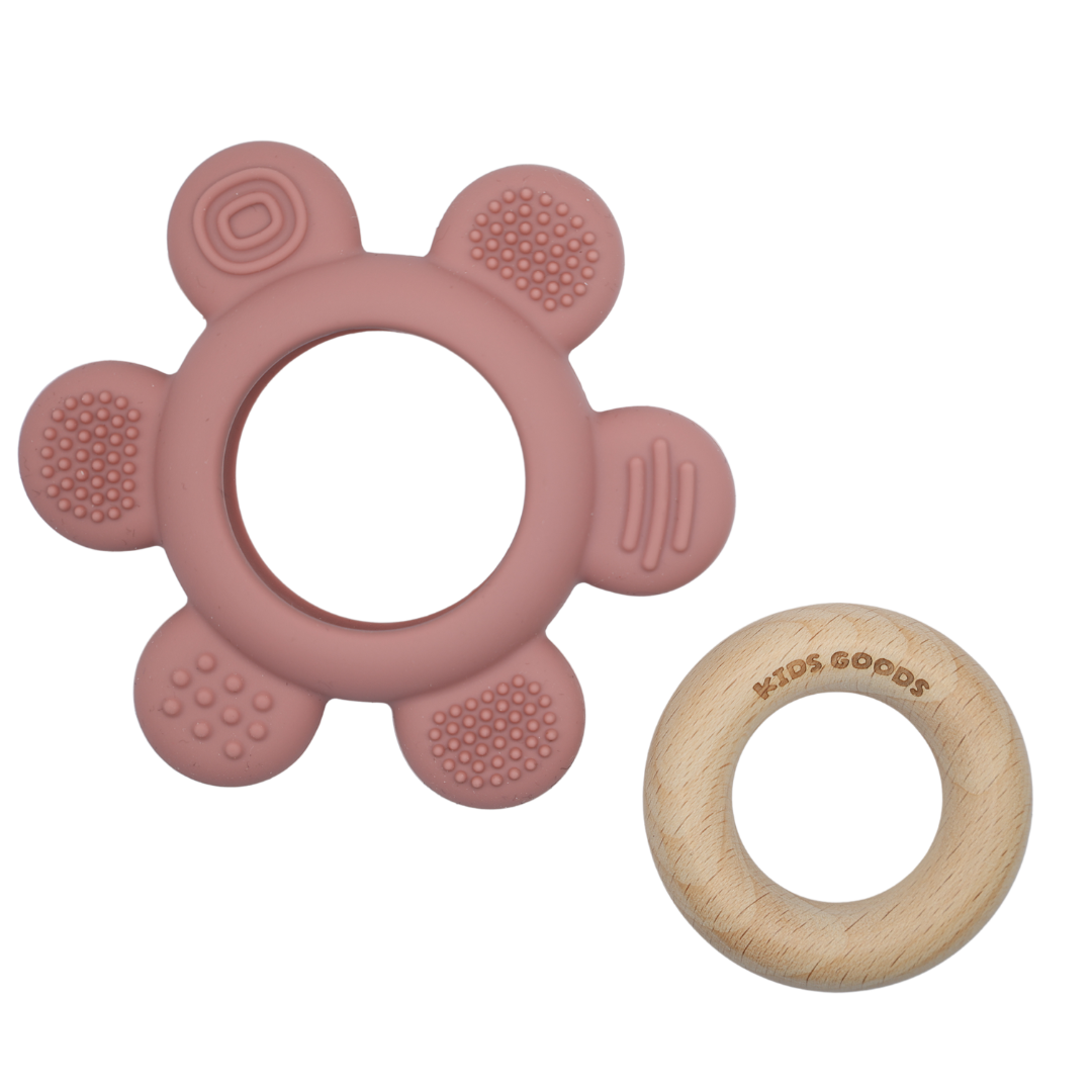 Silicone Teething Ring Pink - BPA Free