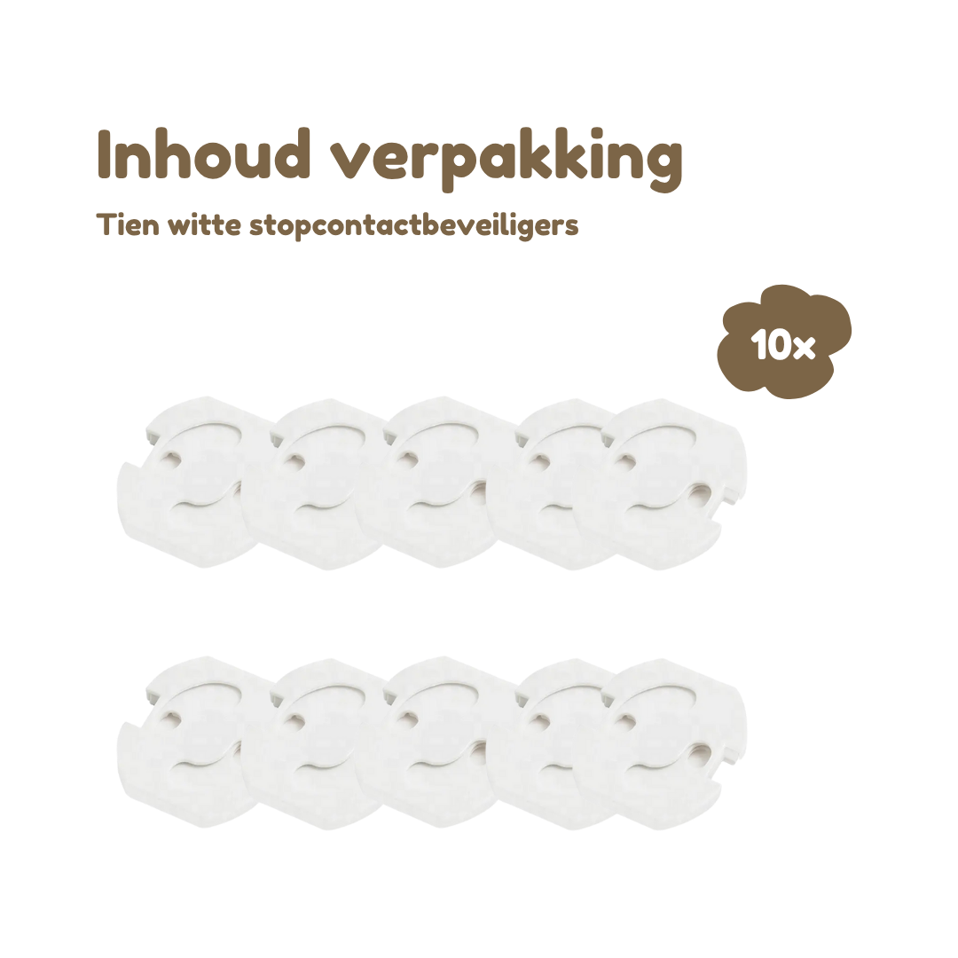 Kids Goods – Stopcontactbeveiliging - 10 stuks – Wit