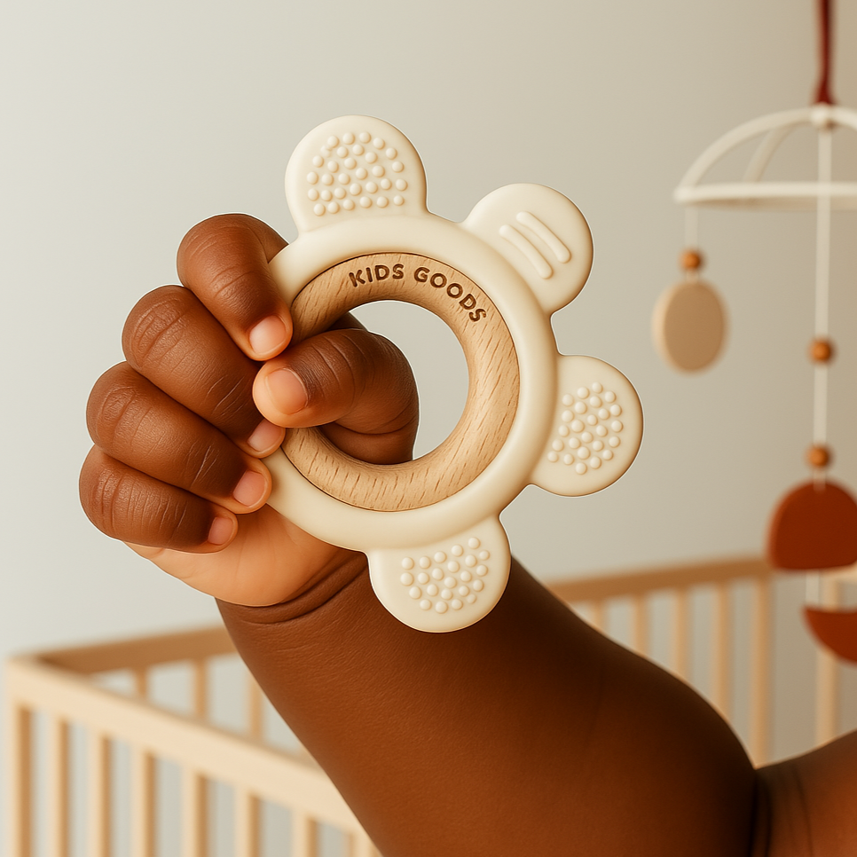 Silicone Teething Ring Pink - BPA Free