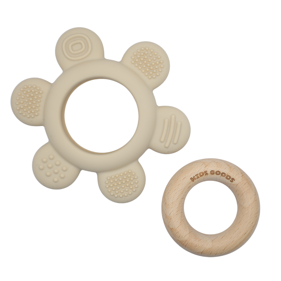 Siliconen bijtring - Beige