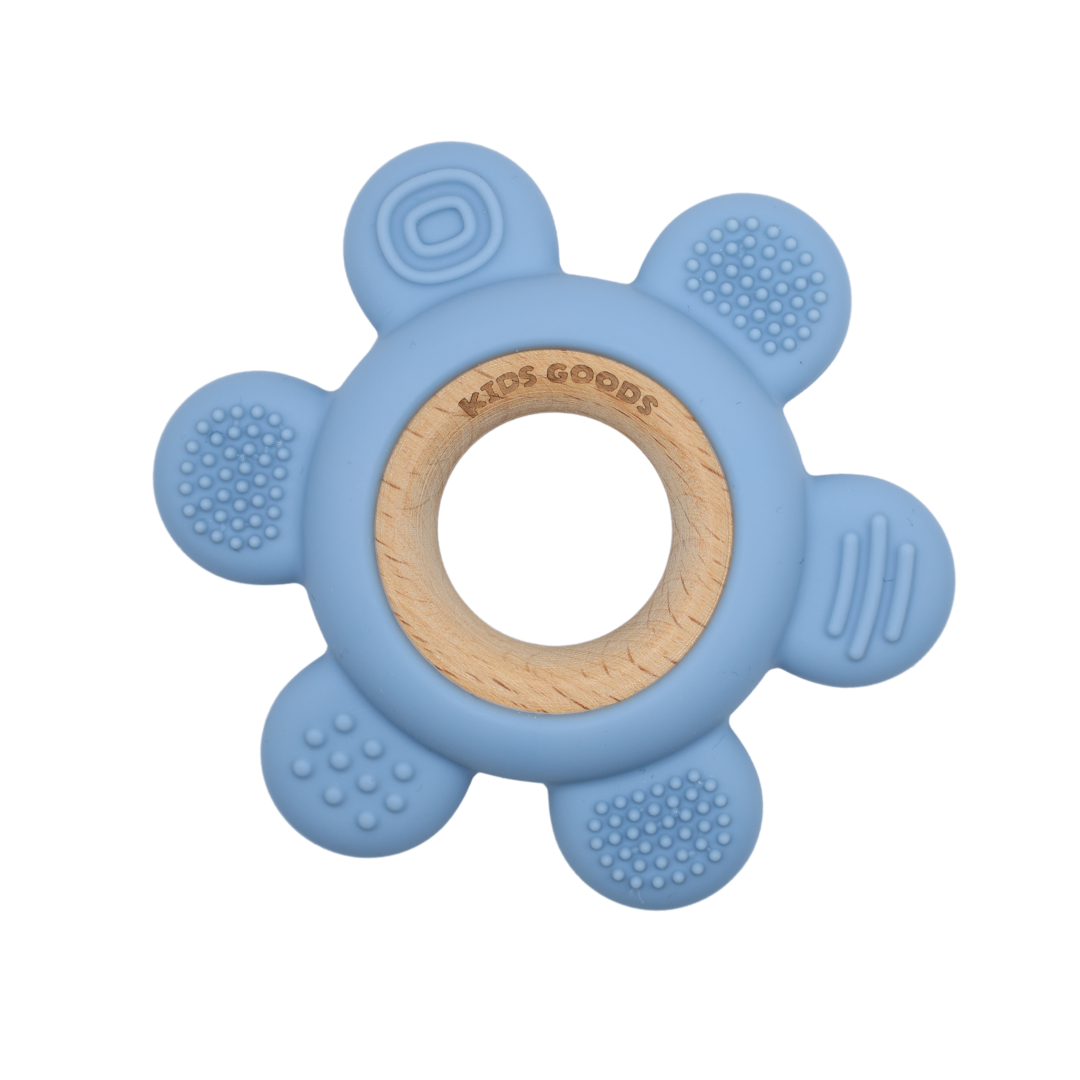 Silicone Teething Ring Blue - BPA Free