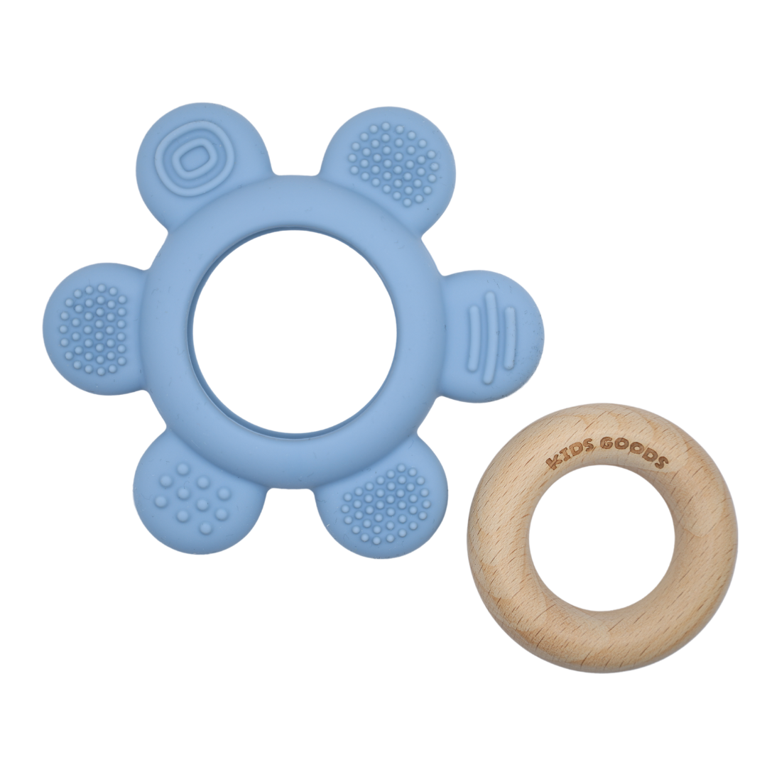 Silicone Teething Ring Blue - BPA Free