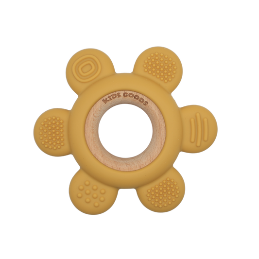 Silicone Teething Ring Yellow - BPA Free