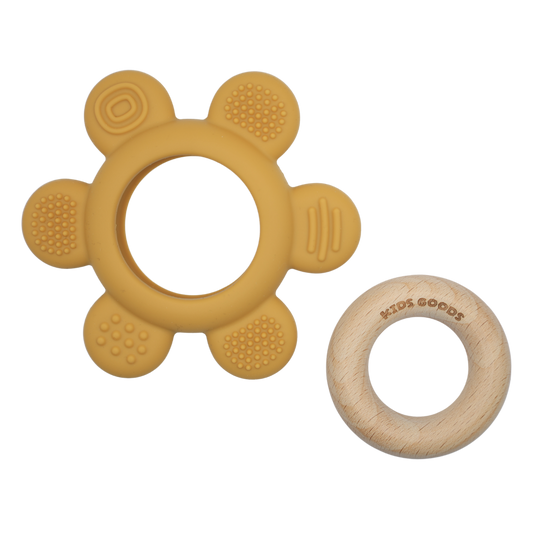 Silicone Teething Ring Yellow - BPA Free