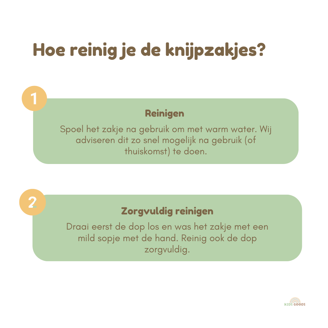 Herbruikbare knijpzakjes – Set van 4