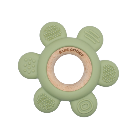 Silicone Teething Ring Green - BPA Free