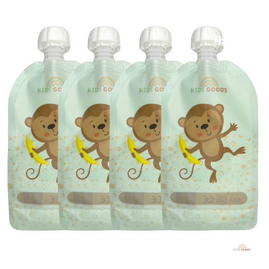 Herbruikbare knijpzakjes – Set van 4