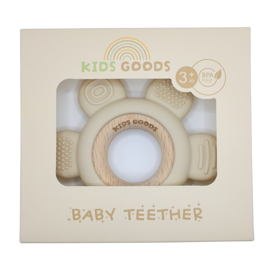 Bijtring Baby - Vanilla Bear Beige - BPA-vrij