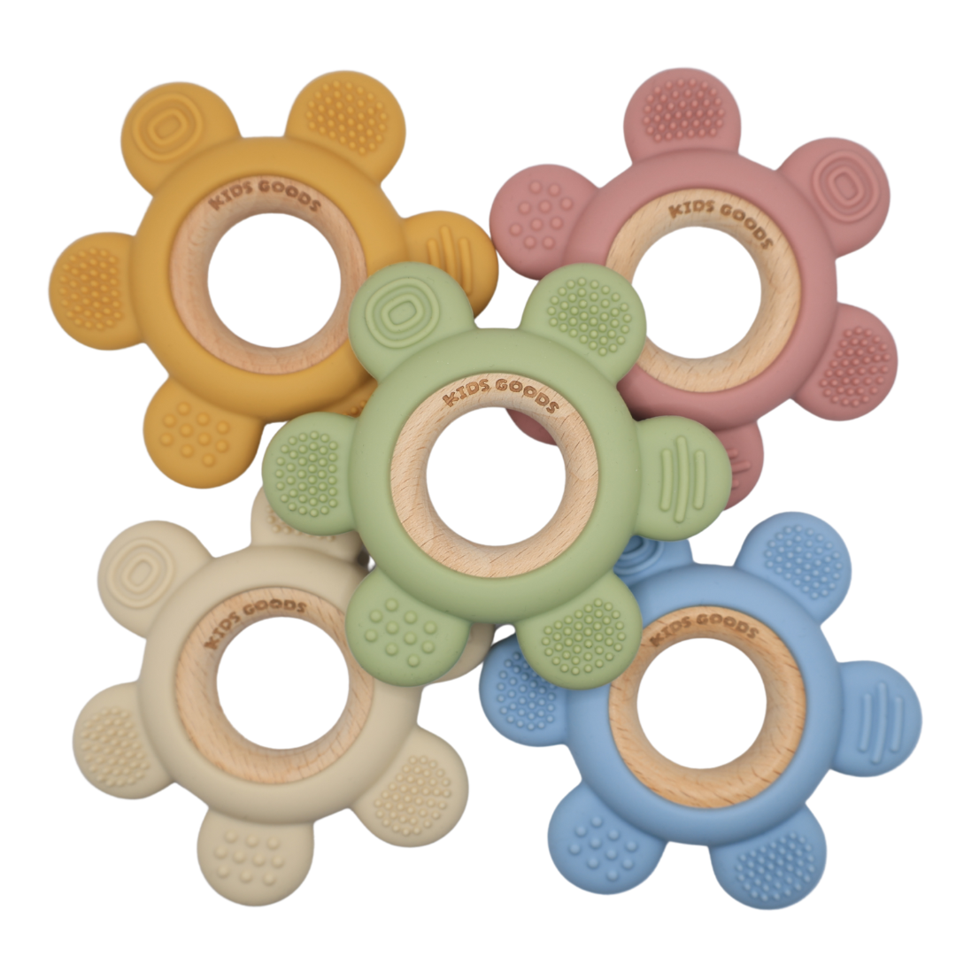 Silicone Teething Ring Green - BPA Free