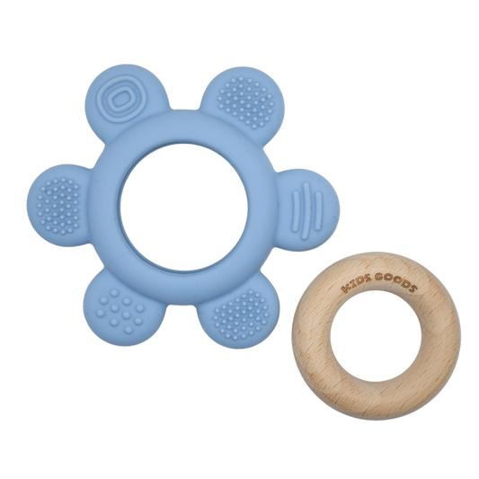 Silicone Teething Ring Blue - BPA Free