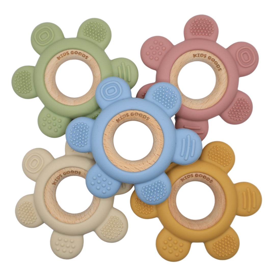 Silicone Teething Ring Blue - BPA Free